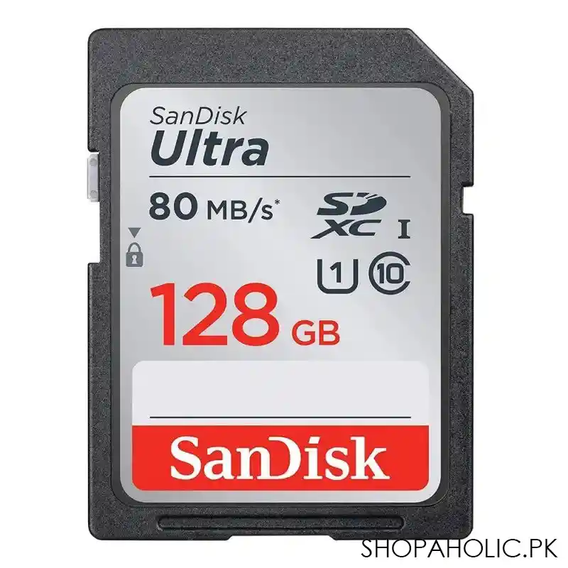 sandisk ultra 128gb sdxc uhs 1 card, 120mb/s main image