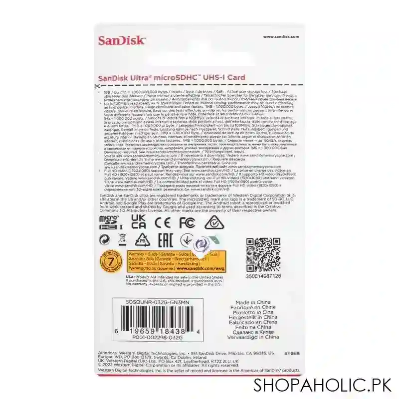 sandisk ultra 32gb micro sdhc uhs 1, speed upto 100mb/s image3
