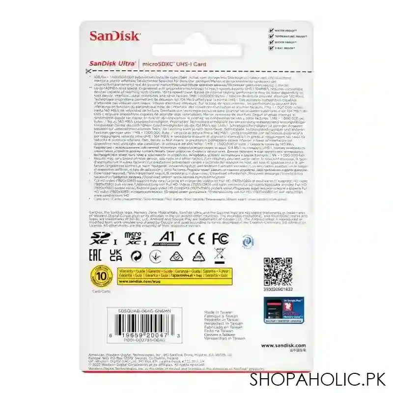 sandisk ultra 64gb micro sdxc uhs 1 card, 140mb/s image3
