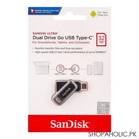 sandisk ultra dual drive go usb type c, 32gb main image