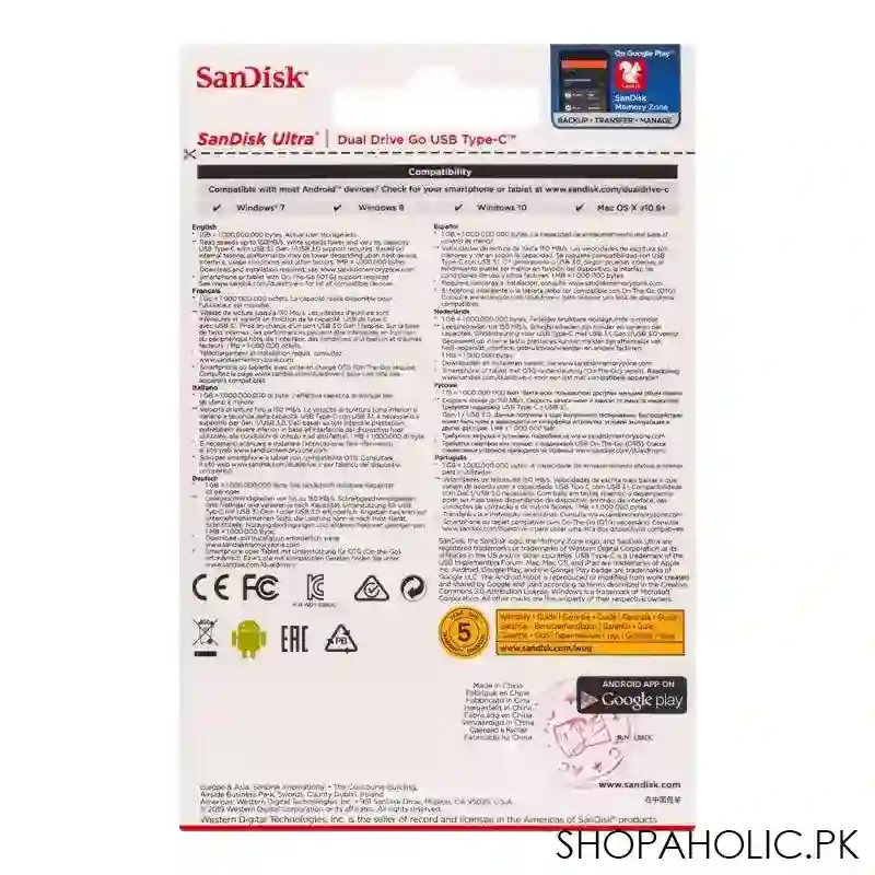 sandisk ultra dual drive go usb type c, 64gb image2