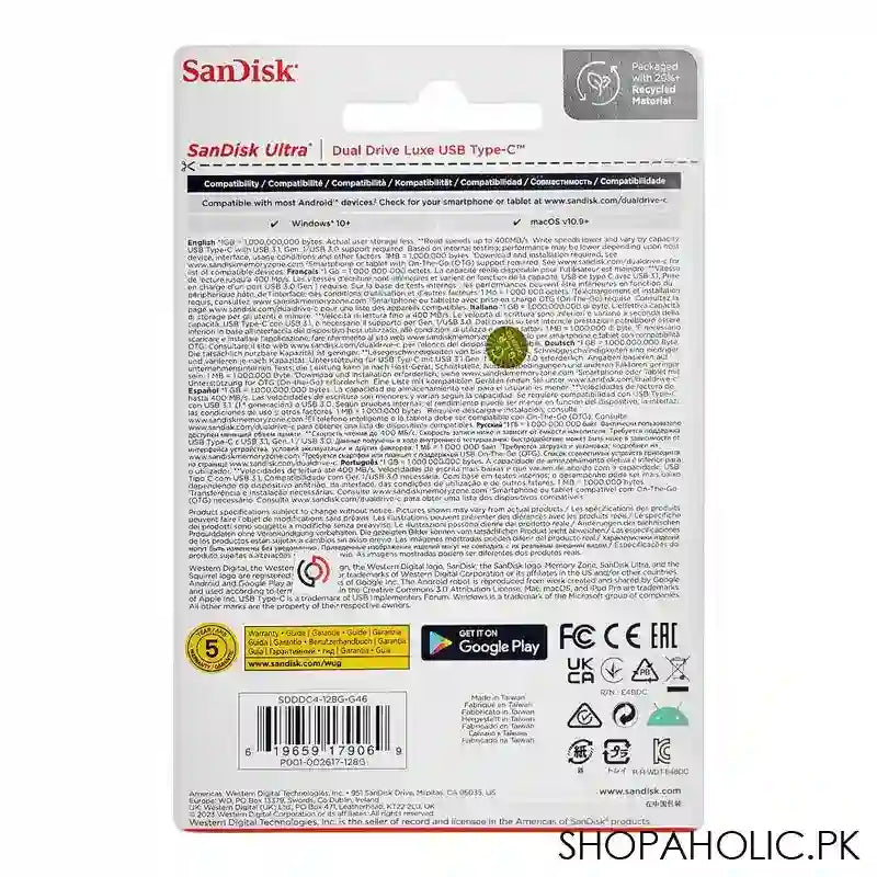 Sandisk Ultra Dual Drive Luxe USB Type-C, 128GB, SDDC4-128G-G46 - Image 7