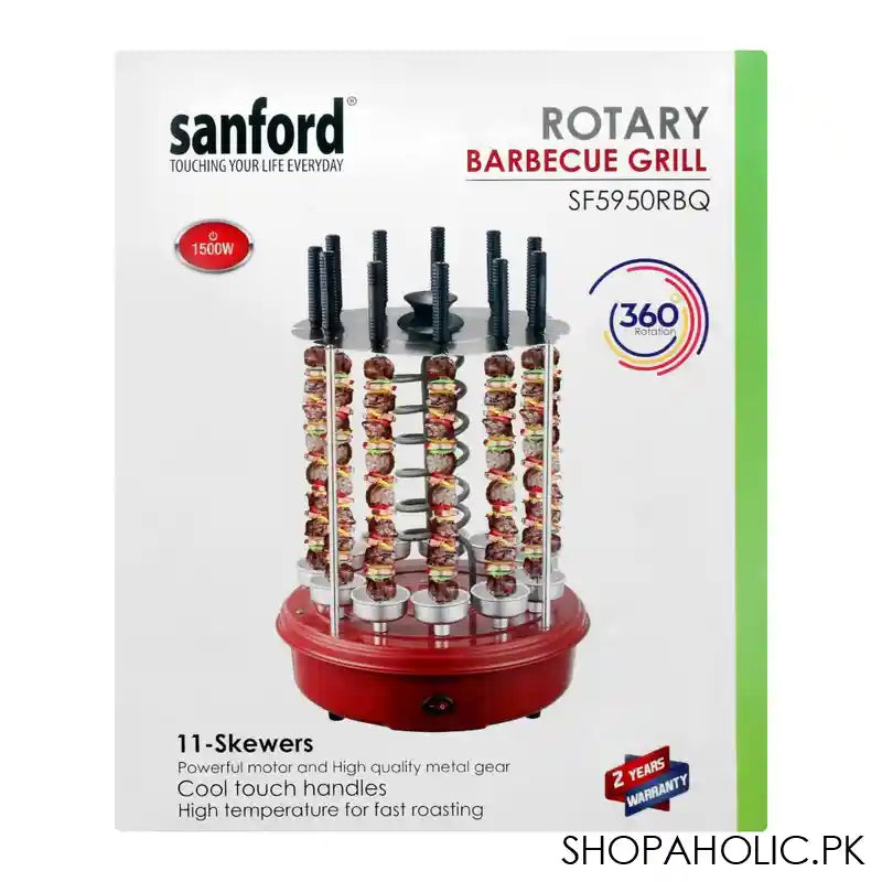 Sanford Electric Rotary Barbecue Grill, 1500W, SF-5950RBQ - Image 4