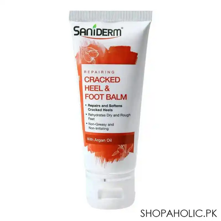 saniderm repairing cracked heel & foot balm, with argan oil, 50g image2