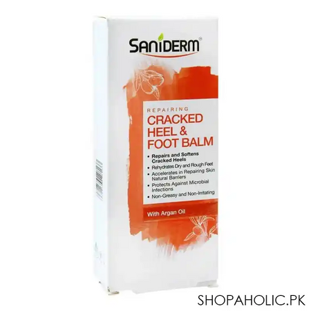 saniderm repairing cracked heel & foot balm, with argan oil, 50g image3