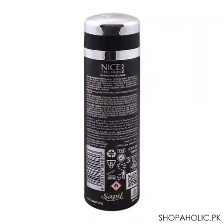 sapil nice feelings black men deodorant body spray, 200ml image2