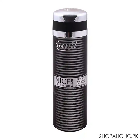 sapil nice feelings black men deodorant body spray, 200ml main image