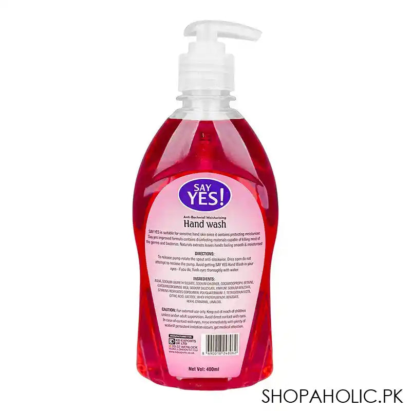 Say Yes! Fresh Fruits Anti-Bacterial Moisturizing Hand Wash, 400ml - Image 2