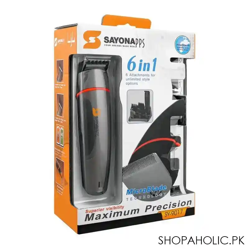 sayona 6 in 1 shaver, maximum precision, su 9017 image2