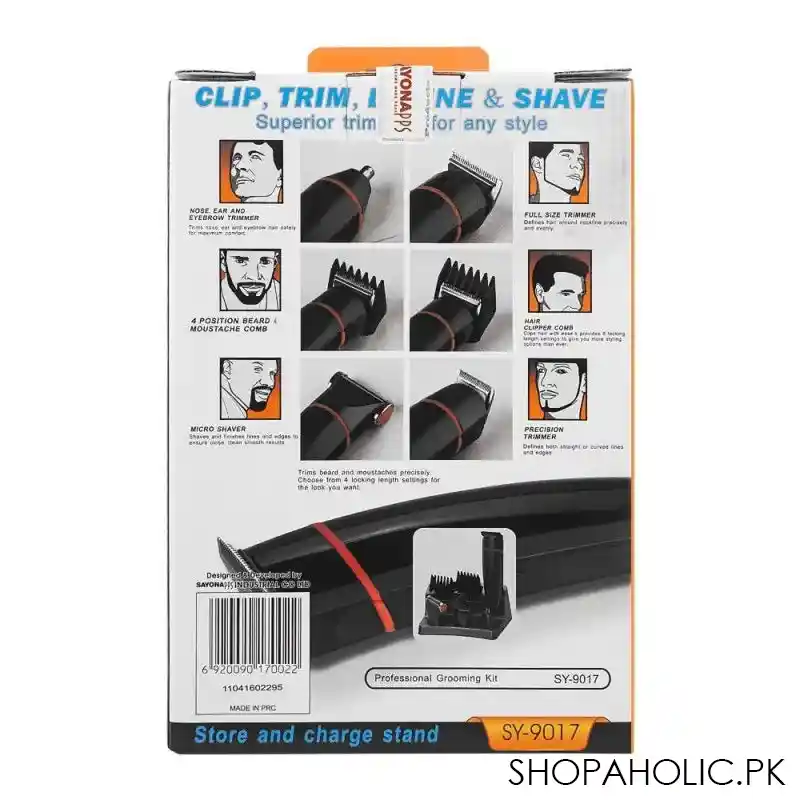 sayona 6 in 1 shaver, maximum precision, su 9017 image3