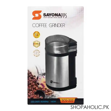sayona coffee grinder, 180w, scg 222 image3