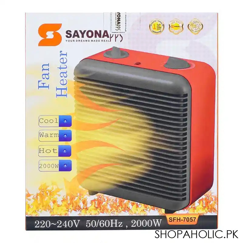 Sayona Fan Heater, 2000W, SFH-7057 - Image 4
