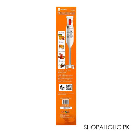Sayona Hand Blender With Detachable Stainless Steel Foot & 1.2 Power Cord, 250W, Single Speed, SB-4407 - Image 4