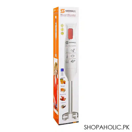 Sayona Hand Blender With Detachable Stainless Steel Foot & 1.2 Power Cord, 250W, Single Speed, SB-4407 - Main Image
