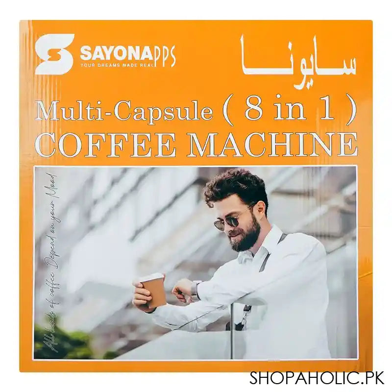 Sayona Multi-Capsule 8-In-1 Coffee Machine, 1850W, SEM-4484 - Image 2