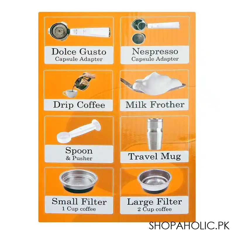 Sayona Multi-Capsule 8-In-1 Coffee Machine, 1850W, SEM-4484 - Image 3