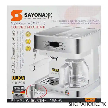 Sayona Multi-Capsule 8-In-1 Coffee Machine, 1850W, SEM-4484 - Image 7