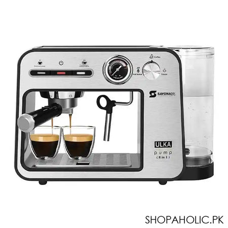 Sayona Multi-Capsule 8in1 Coffee Machine With Stainless Steel Housing, 1450W, 1100ml Water Tank, SEM-4571 - Main Image
