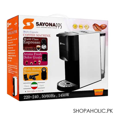 Sayona Multi-Capsule Coffee Machine, SEM-4385 - Image 4