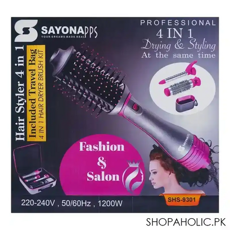 sayona professional 4 in 1 hair styler, 1200w, shs 9301 image2