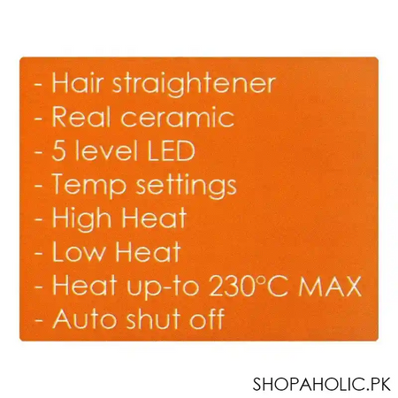 sayona real ceramic hair straightener, 75w, 220 240v, sy 9295 image3