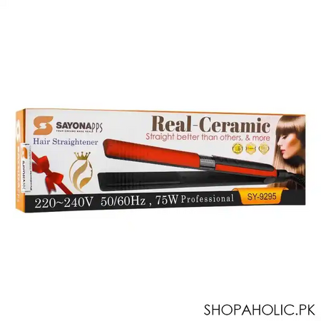 sayona real ceramic hair straightener, 75w, 220 240v, sy 9295 main image