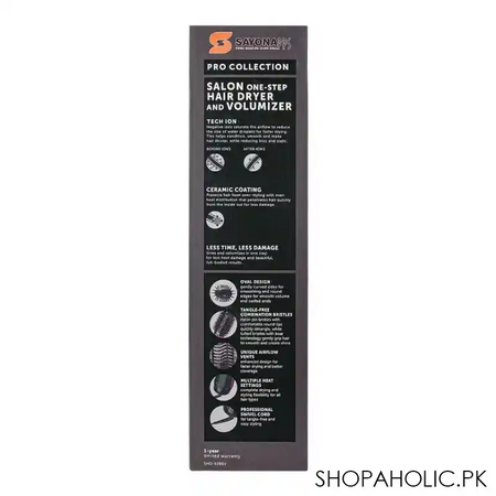 sayona salon one step hair dryer and volumizer, shd 9286v image5