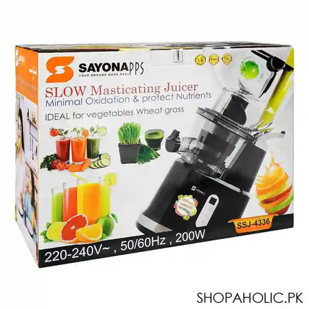 Sayona Slow Masticating Juicer, 200W, SSJ-4336 - Image 6