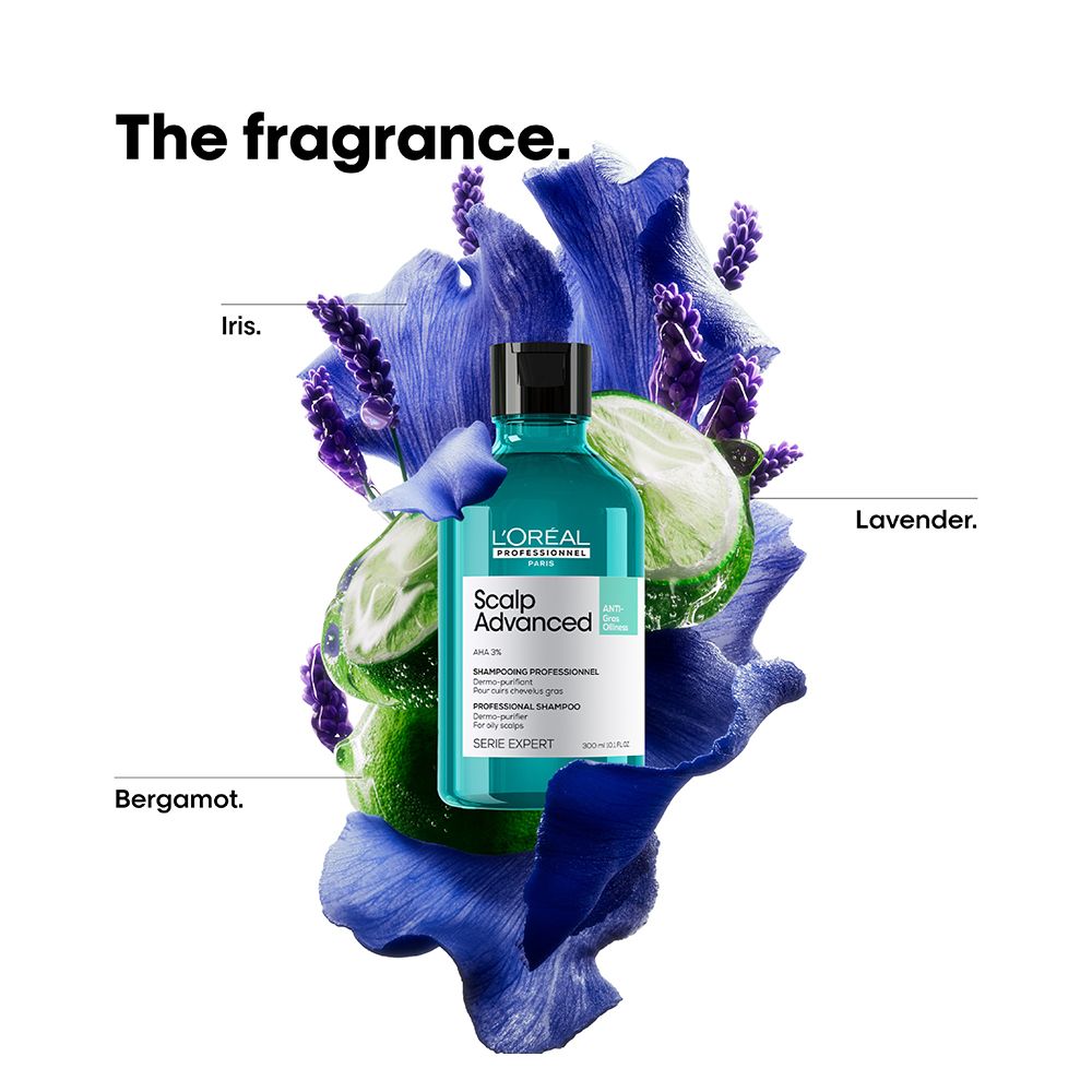 L'Oreal Professionnel Serie Expert Scalp Advanced Shampoo 300 ML - For Oily Scalp With AHA Formula - Image 4