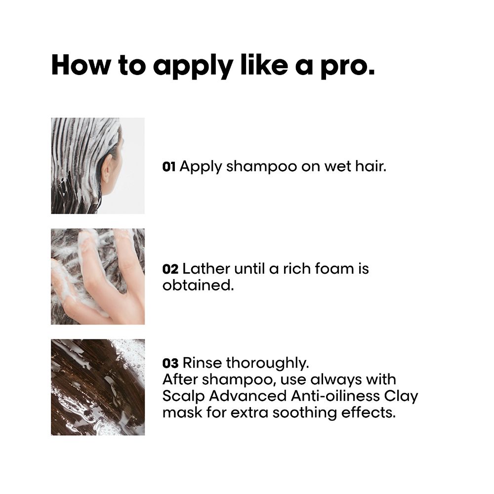 L'Oreal Professionnel Serie Expert Scalp Advanced Shampoo 300 ML - For Oily Scalp With AHA Formula - Image 8