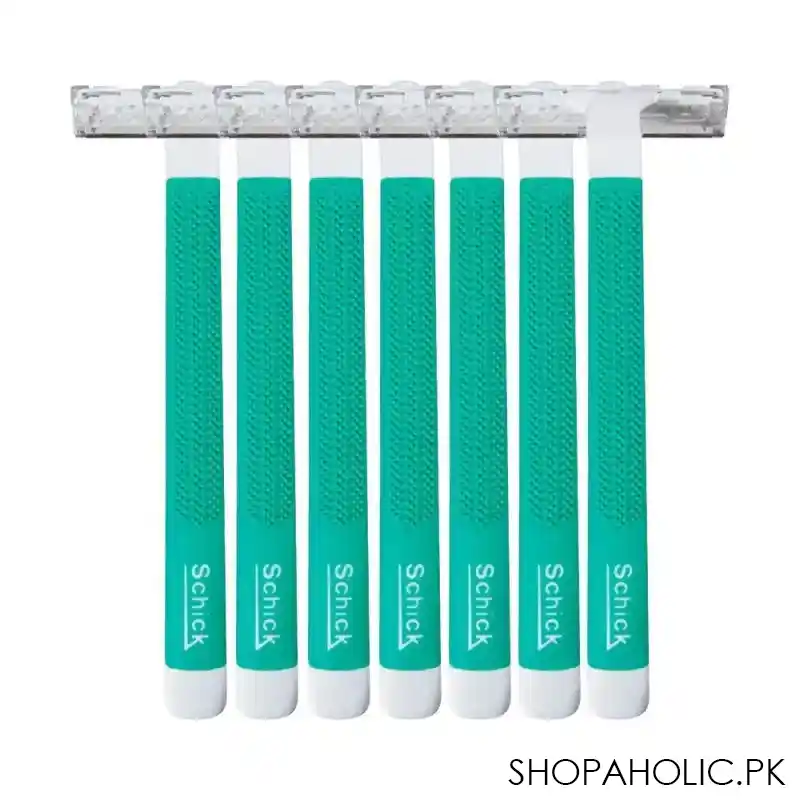 schick exacta 2 sensitive vitamin e disposable razor, 5+2 pack main image
