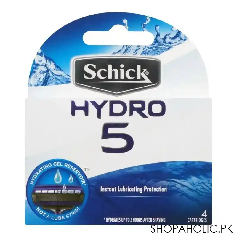 schick hydro 5 cartridges, instant lubricating protection, 4 pack main image