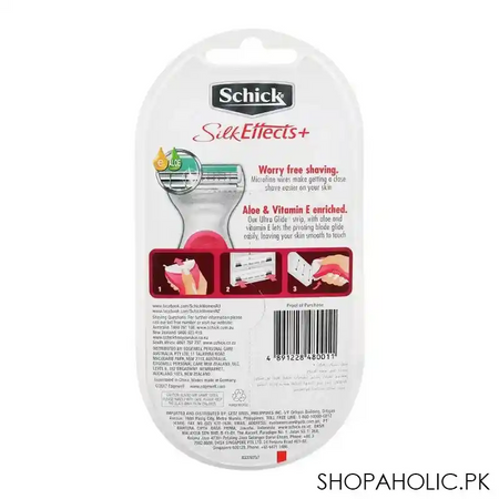 schick silk effects+ women razor + 2 refill blades image2