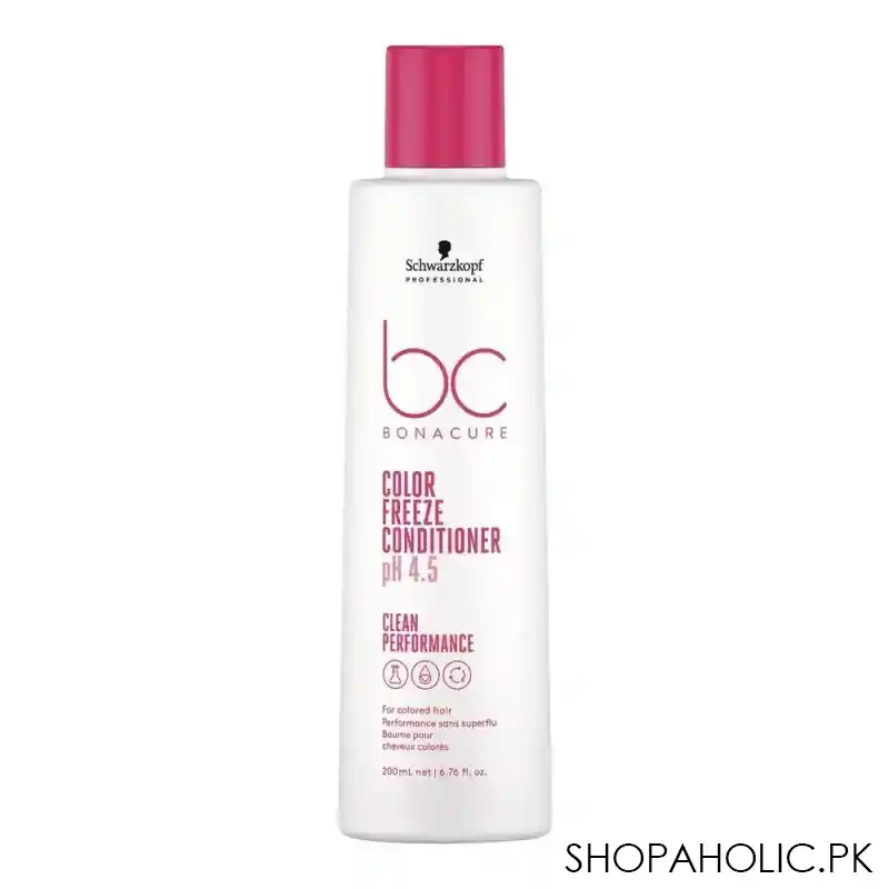 schwarzkopf bc bonacure color freeze ph 4.5 colored hair conditioner, for colored hair, 200ml main image