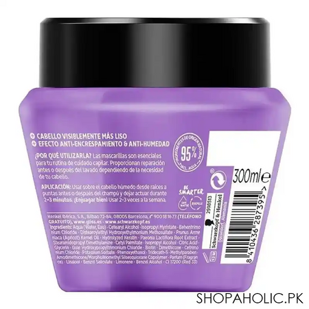 schwarzkopf gliss hair repair liso asiatico 2 in 1 smoothing hair mask, 300ml image2