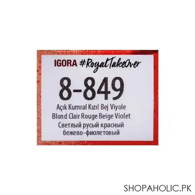 schwarzkopf igora dusted rouge hair colour, 8 849 light blonde red beige violet image5