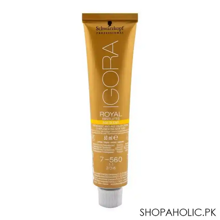 schwarzkopf igora royal absolutes age blend hair color 7 560 medium blonde gold chocolate main image