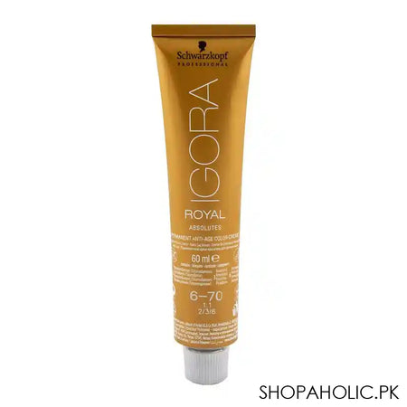 Schwarzkopf Igora Royal Absolutes Hair Color 6-70 Dark Blonde Copper Natural - Main Image