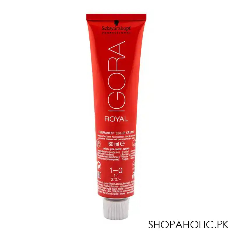 Schwarzkopf Igora Royal Hair Color 1-0 Black - Image 3