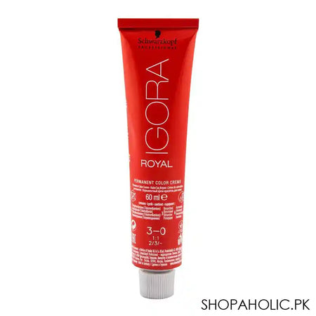Schwarzkopf Igora Royal Hair Color 3-0 Dark Brown - Main Image