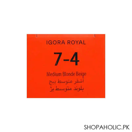 Schwarzkopf Igora Royal Hair Color, 7-4 Medium Blonde Beige, 80ml - Image 2
