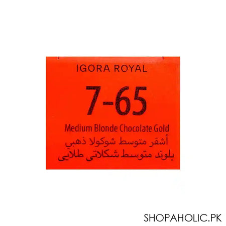 Schwarzkopf Igora Royal Hair Color 7-65 Medium Blonde Chocolate Gold - Image 4