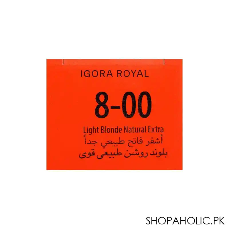 Schwarzkopf Igora Royal Hair Color, 8-00 Light Blonde Natural Extra, 80ml - Image 7