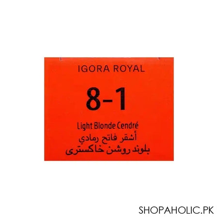 Schwarzkopf Igora Royal Hair Color 8-1 Light Blonde Cendre - Image 4