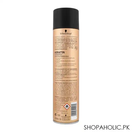 schwarzkopf keratin 48h extra strong hold 4 hair spray, 400ml image2
