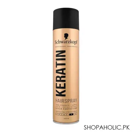 schwarzkopf keratin 48h extra strong hold 4 hair spray, 400ml main image