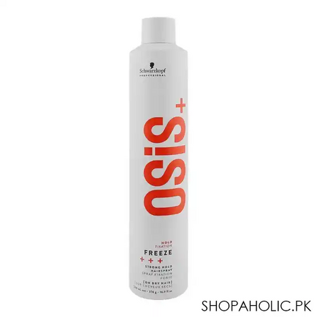 schwarzkopf osis+ freeze hold fixation strong hold hair spray, 500ml main image