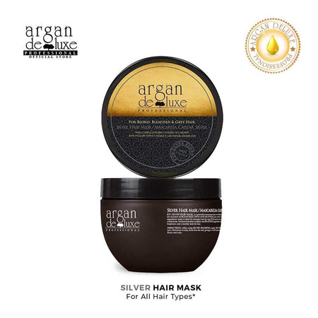 Argan De Luxe Silver Hair Mask, For Blonde/Bleached & Grey Hair, 250ml - Image 5
