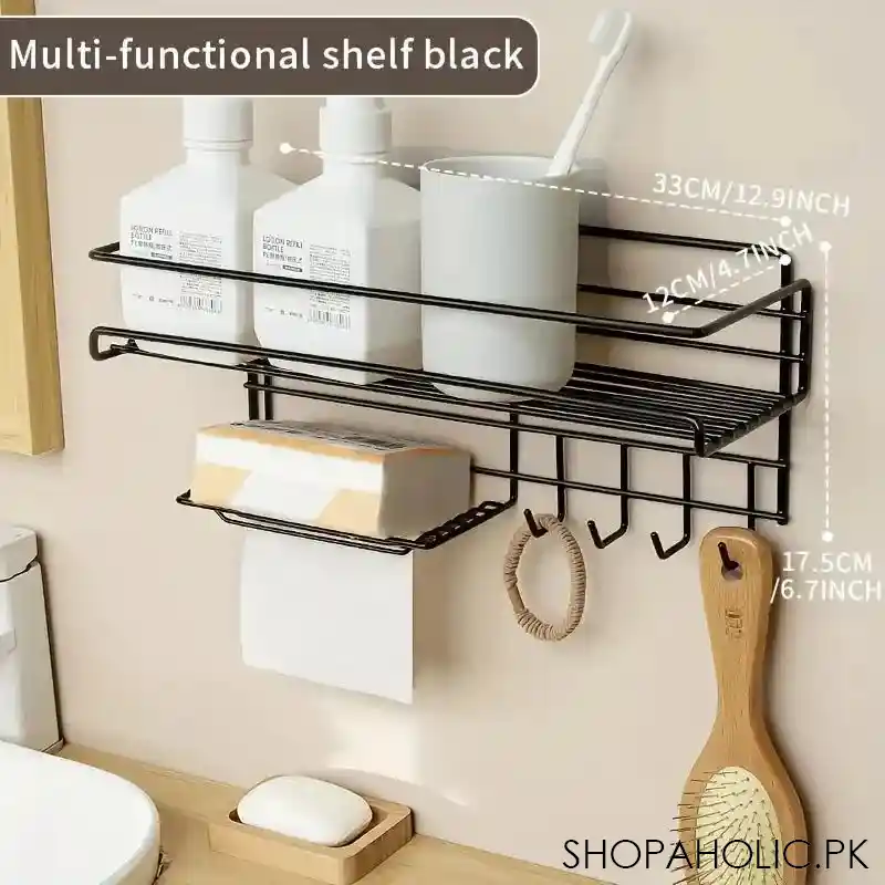 self adhesive caddy shelf with hook image3