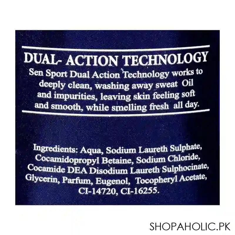Sen Sport Energy Deep Cleansing Body Wash, 250ml - Image 2